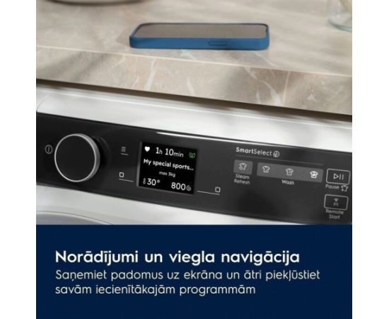 Electrolux EW9F7607WCE veļas mazgājamā mašīna 11kg 1600apgr PerfectCare PureWash SteamRefresh