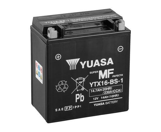 14.7Ah 230A Yuasa AGM(CP) Moto akumulattors 150x87x161mm 12V
