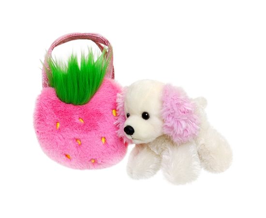 AURORA Fancy Pals Mīkstā rotaļlieta Strawberry poodle in a bag, 20 cm
