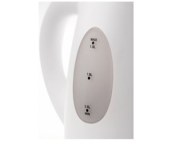 Adler AD 1207 Standard kettle, Plastic, White, 2000 W, 1.5 L, 360° rotational base