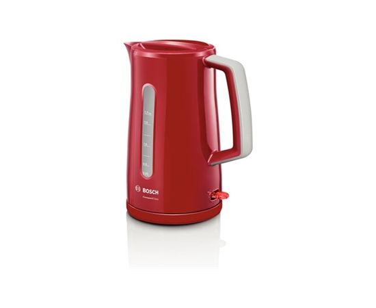 Bosch TWK3A014 Standard kettle, Plastic, Red, 2400 W, 360° rotational base, 1.7 L