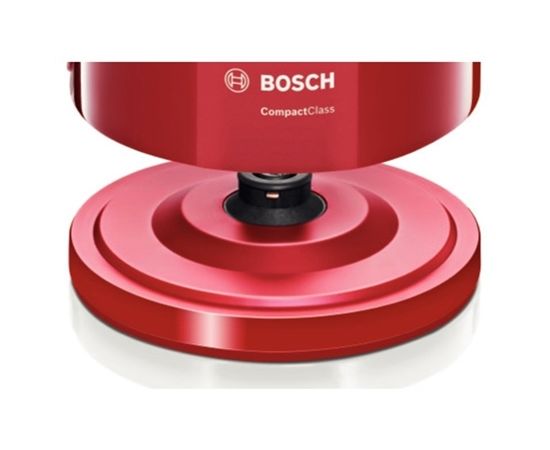 Bosch TWK3A014 Standard kettle, Plastic, Red, 2400 W, 360° rotational base, 1.7 L