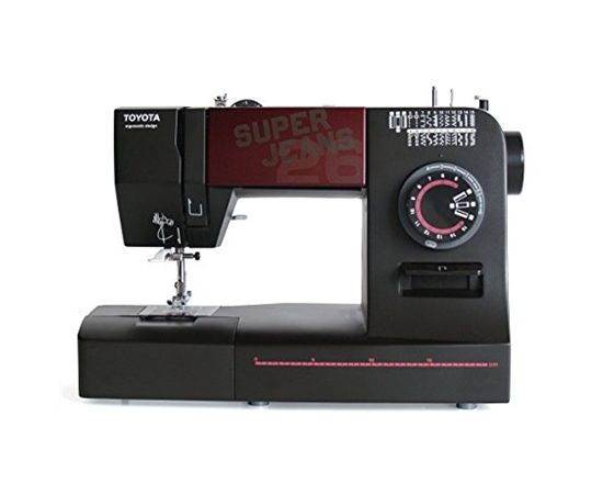 Sewing machine Toyota SUPERJ26 Black, Number of stitches 26, Number of buttonholes 4, Automatic threading