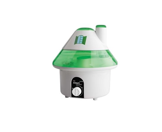 Humidifier Scarlett SC-AH986M06 White/Green, 30 W, Humidification capacity 300 ml/hr, Ultrasonic, Suitable for rooms up to 35 m², Water tank capacity 4.5 L