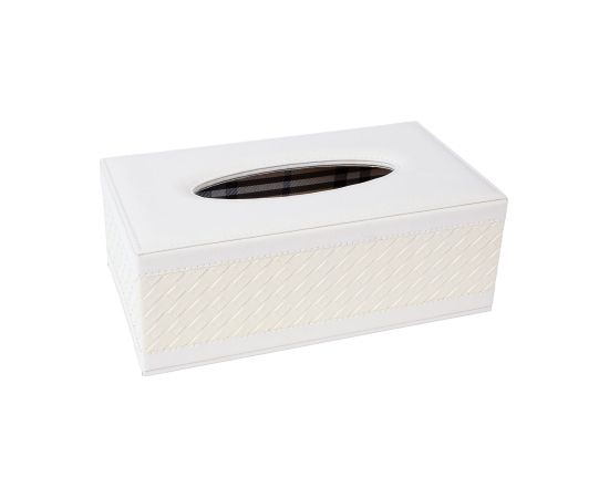 Tissue box WILMA 22,5x14xH9,5cm, white