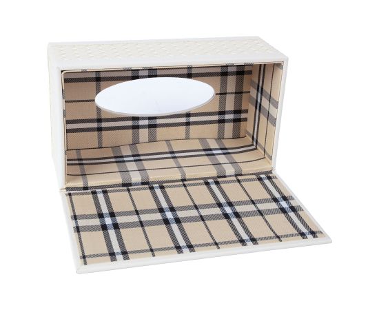 Tissue box WILMA 22,5x14xH9,5cm, white