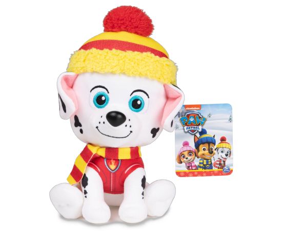 PAW PATROL Varenie kucēni, plīša rotaļlieta no filmas, Maršals 15 cm