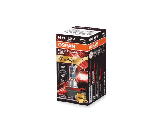 Osram H11 AUTOLAMPA 55W 12V NIGHT BREAKER LASER +200% Autospuldzes