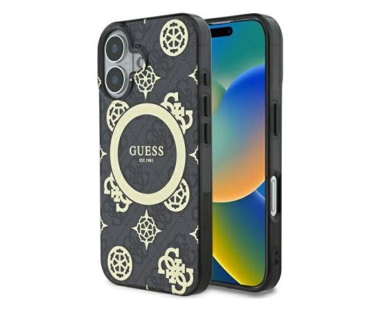 Guess IML Peony On 4G Background MagSafe Защитный Чехол для Apple iPhone 16