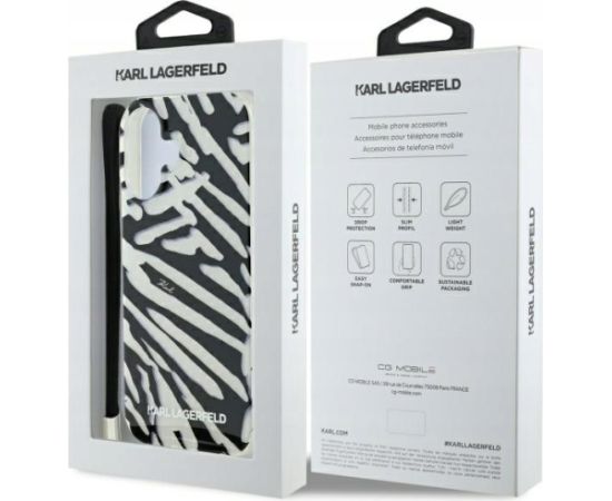 Karl Lagerfeld IML Zebra Pattern & Cord Защитный Чехол для Apple iPhone 16