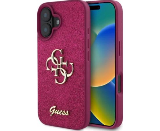 Guess Fixed Glitter Big 4G Case Защитный Чехол для Apple iPhone 16