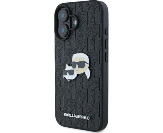 Karl Lagerfeld Monogram Karl&Chaoupette Head Pin Защитный Чехол для Apple iPhone 16 Plus