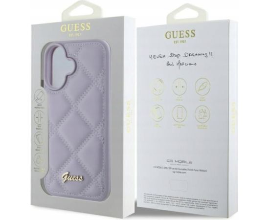 Guess Quiled Metal Logo Защитный Чехол для Apple iPhone 16