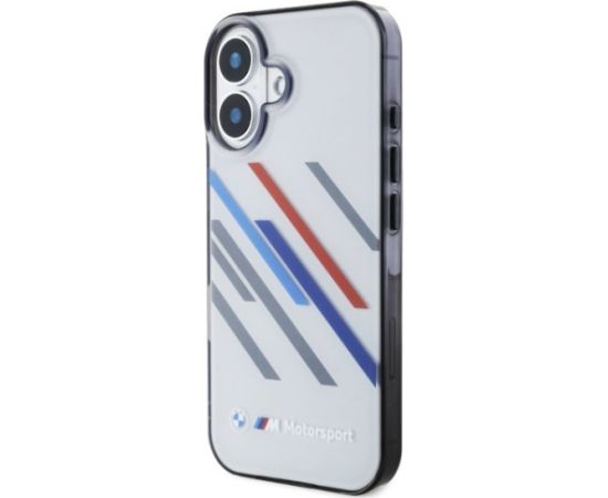 BMW Motorsport IML Random Stripes Aizsargapvalks Priekš Apple iPhone 16 Plus