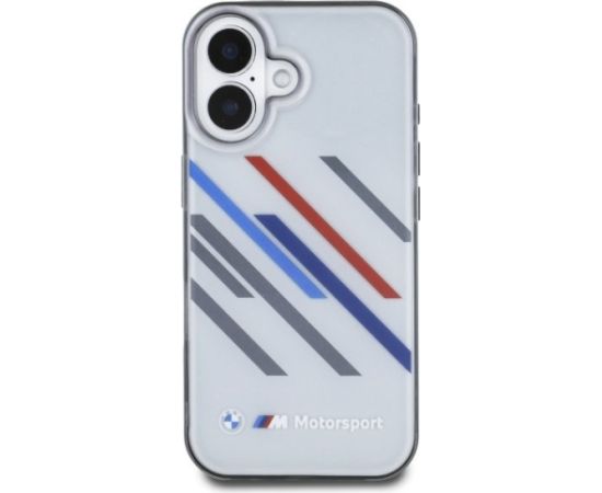 BMW Motorsport IML Random Stripes Aizsargapvalks Priekš Apple iPhone 16 Plus