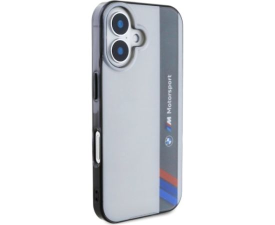 BMW Motorsport IML Vertical Stripe Защитный Чехол для Apple iPhone 16 Plus