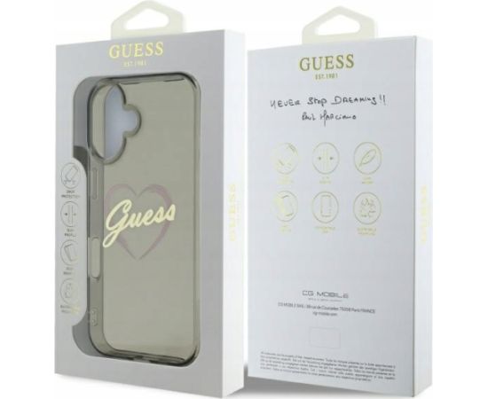Guess IML Heart Защитный Чехол для Apple iPhone 16 Plus
