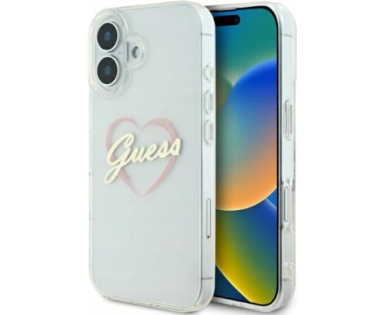 Guess IML Heart Защитный Чехол для Apple iPhone 16 Plus