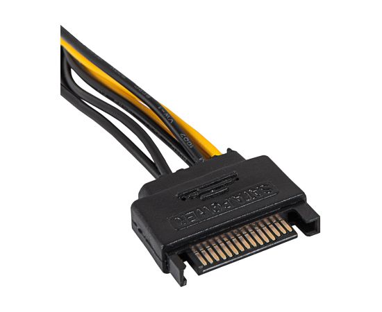 Adapteris ar kabeli Akyga AK-CA-80 PCI-E 6+2pin (m) | SATA (m) 15cm