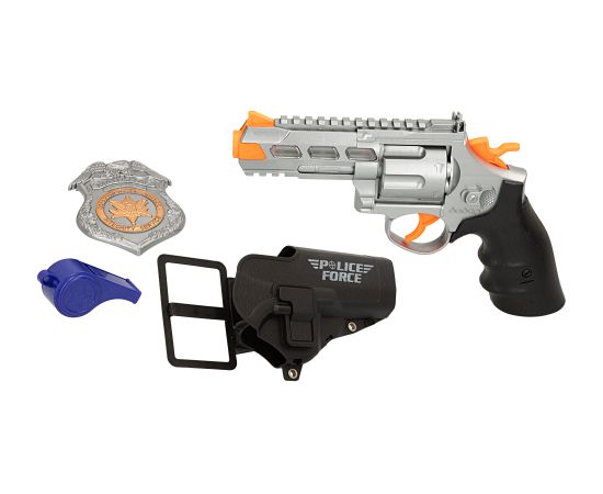 Pistole Police (skaņa, gaisma) ar piederumiem 20 cm CB47541