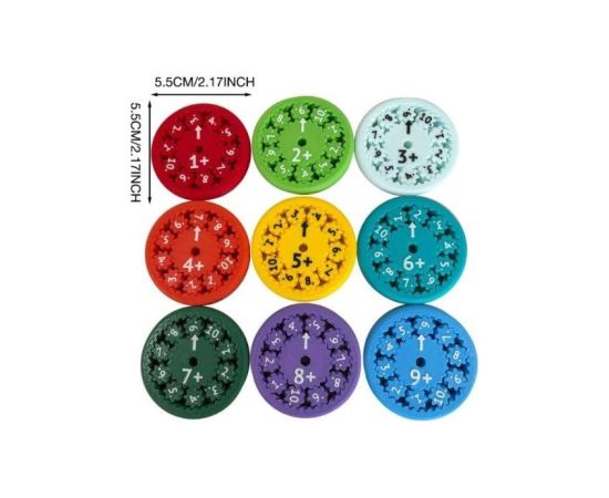 Adar Izglītojoša rotaļlieta (atņemšana/saskaitīšana) Math Fidget Spinner, 9gab. R144235
