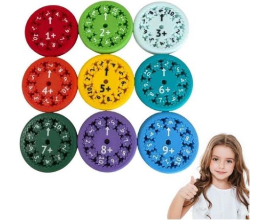 Adar Izglītojoša rotaļlieta (atņemšana/saskaitīšana) Math Fidget Spinner, 9gab. R144235