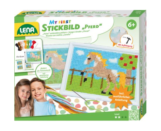 Lena Набор для вышивания ЛОШАДЬ 17x12 cm 6+ L42625 Детское искусство Baby Art