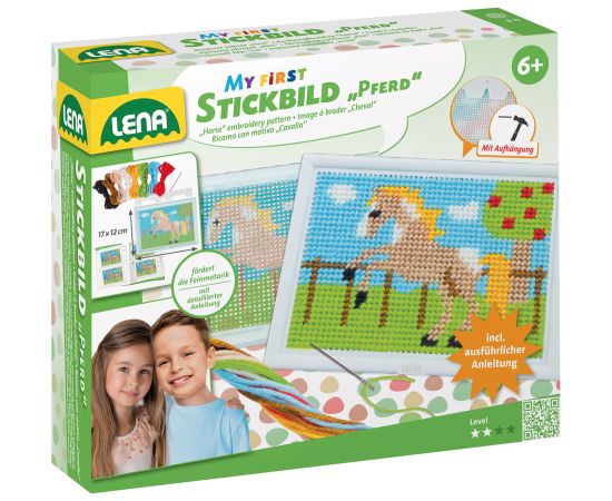 Lena Набор для вышивания ЛОШАДЬ 17x12 cm 6+ L42625 Детское искусство Baby Art