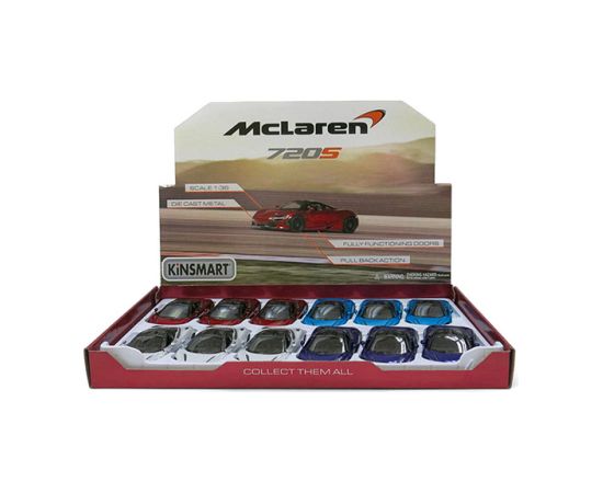 Kinsmart Металлическая авто моделька McLaren 720S 1:36 KT5403