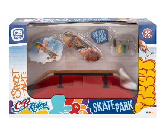 Galdā spēle "Pirkstu skrituļdēļu komplekts ar trasi" Skate Park Riders CB49706