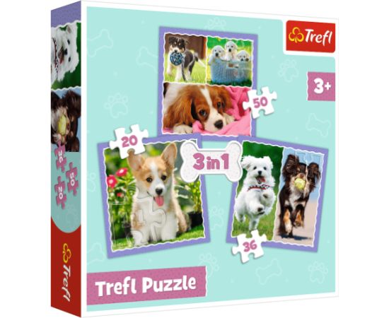 Пазл TREFL  Lovely dogs Собаки 3 in 1 3+ T34854