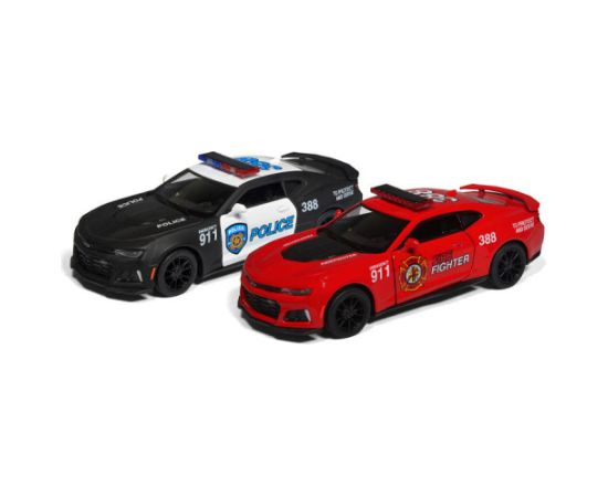 Kinsmart Metāla mašīnas modelis 2017 Camaro ZL1 (Police/ Firefighter)1:38 KT5399PR