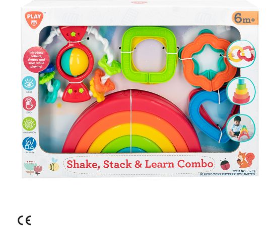 Playgo Развивающий набор штабелируемых фигурок и погремушек c 6мес. CB47260