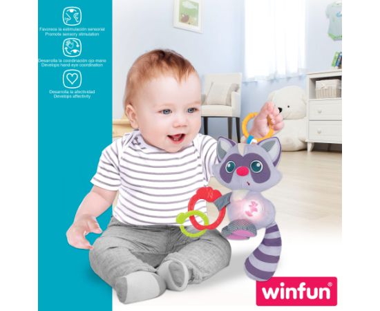 Win Fun Iekarināmais mīkstais  grabulis Jenots rotaļlieta ar skaņu 22 cm  3 m + CB46707