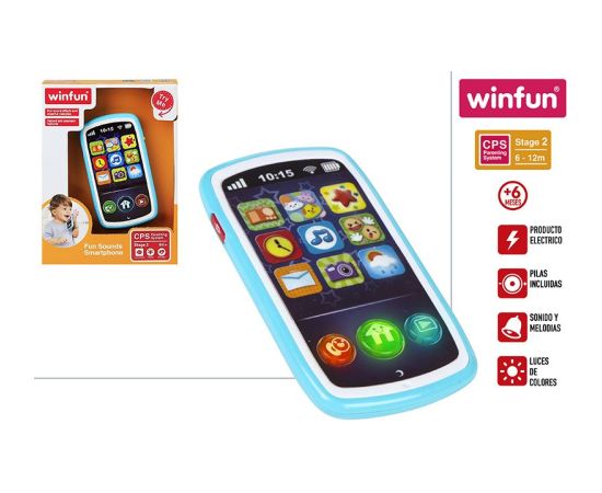 Win Fun Muzikālais telefons ar skaņām 14 cm no 6 men. CB44523