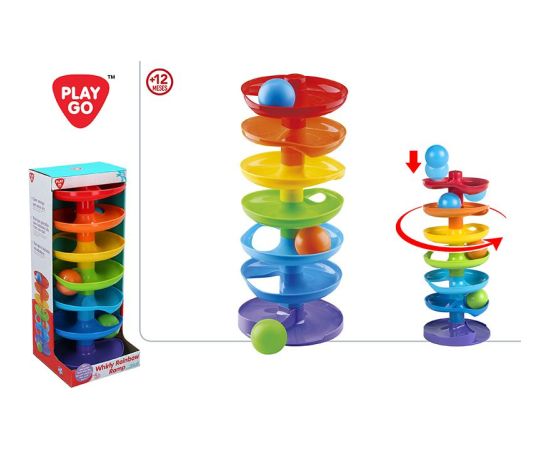 Playgo Labirints ar bumbiņām Whirly Rainbow 12m+ CB44270