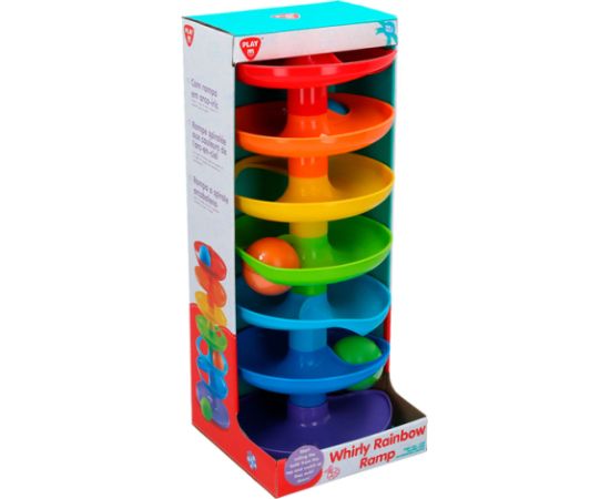 Playgo Labirints ar bumbiņām Whirly Rainbow 12m+ CB44270