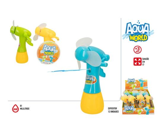 Ūdens šaujamais ventilators Aqua Word (81 ml) dažādas 17 cm CB24796