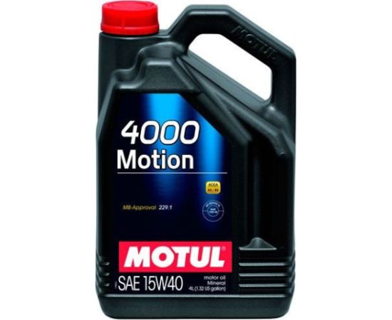 Motul 4000 MOTION 15W40 4L ACEA A3/B3, API SL/CF Motora eļļas