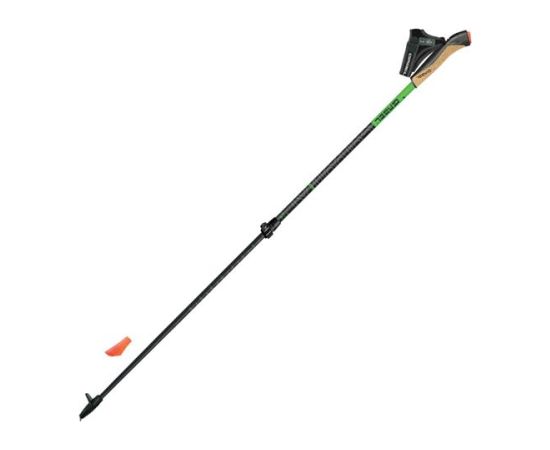Gabel Carbon XT 2S-80 F.L. Regulējamas nūjas nūjošanai, 78-135 cm Melnas/Zaļas Nūjošana