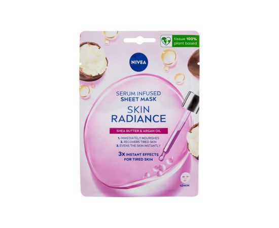 Nivea Skin Radiance / Serum Infused Sheet Mask 1pc W / Face Mask Sejas kopšana