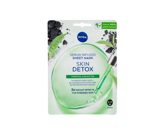 Nivea Skin Detox / Serum Infused Sheet Mask 1pc W / Face Mask Sejas kopšana
