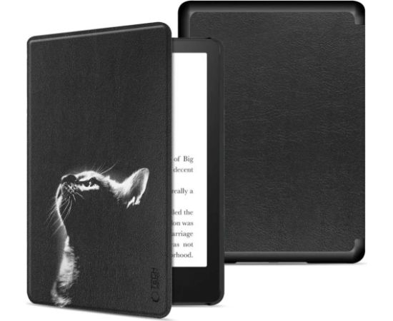 Tech-Protect e-reader case SmartCase Kindle Paperwhite VI/Colorsoft/Signature Edition, black cat Elektroniskās grāmatas