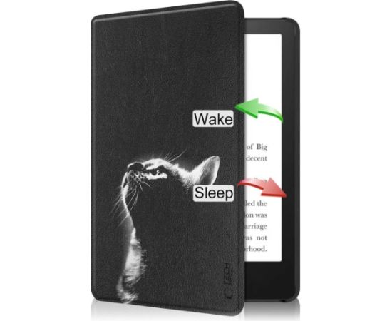Tech-Protect e-reader case SmartCase Kindle Paperwhite VI/Colorsoft/Signature Edition, black cat Elektroniskās grāmatas