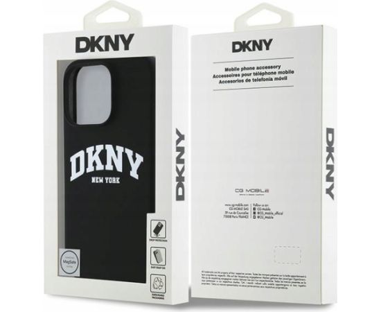 DKNY Silicone White Printed Logo MagSafe Aizsargapvalks Priekš iPhone 16 Pro Max