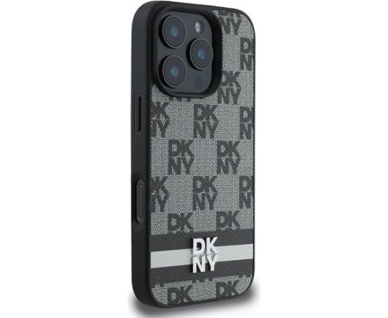 DKNY Checkered Pattern & Printed Stripes Aizsargapvalks Priekš Apple iPhone 16 Pro Max