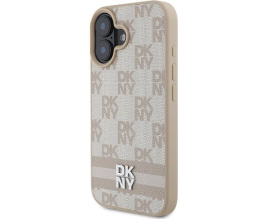 DKNY Checkered Pattern & Printed Stripes Aizsargapvalks Priekš Apple iPhone 16