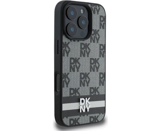 DKNY Checkered Pattern & Printed Stripes Aizsargapvalks Priekš Apple iPhone 16 Pro
