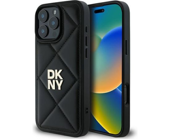 DKNY Quilted Stack Logo Aizsargapvalks Priekš Apple iPhone 16 Pro Max