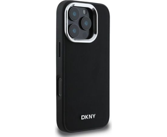 DKNY Plain Silver Logo MagSafe Aizsargapvalks Priekš Apple iPhone 16 Pro